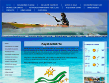 Tablet Screenshot of kayakmenorca.com